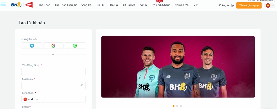 Đăng ký tài khoản